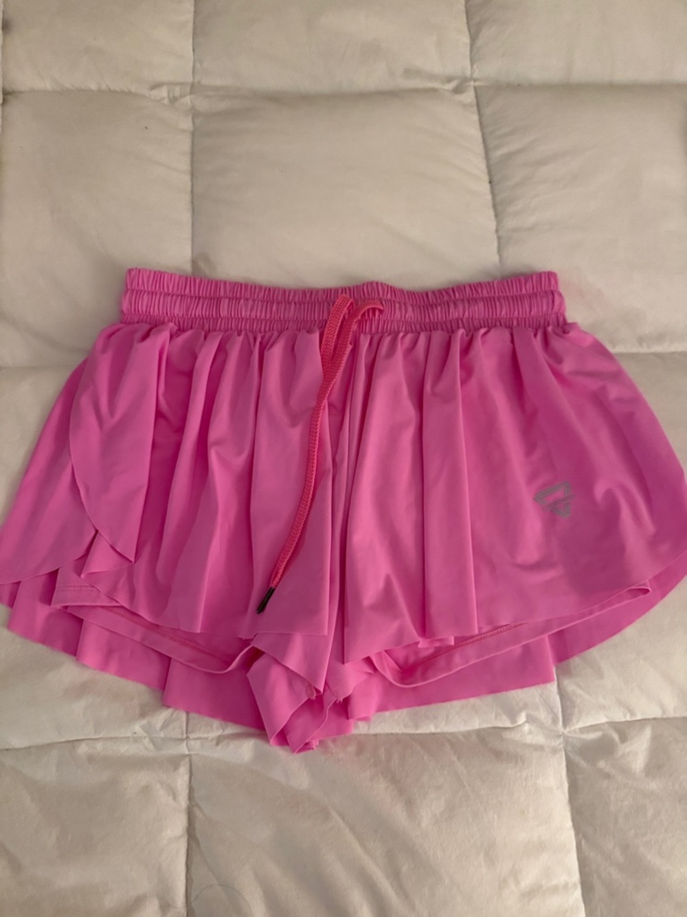 Luogongzi pink skirt shorts large  with Drawstring